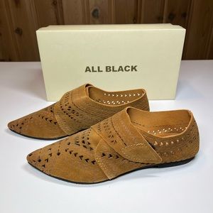 All Black brand, honey colored suede loafers. NWT!